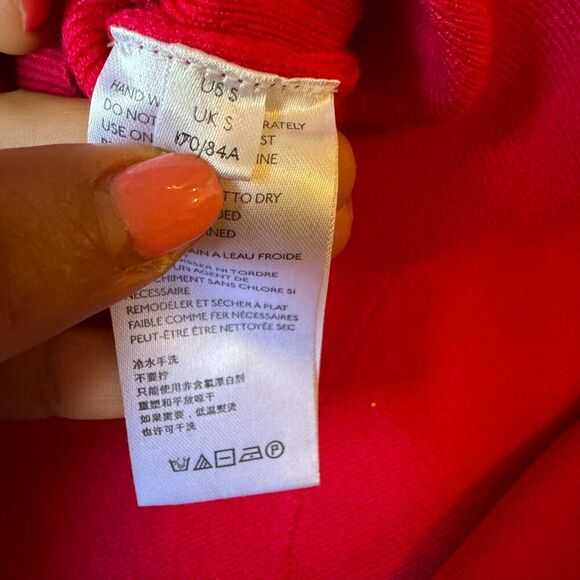 Anthropologie Saturday/Sunday Chrissy Sweater Mini Dress Size Small Pink V Neck - Picture 10 of 11